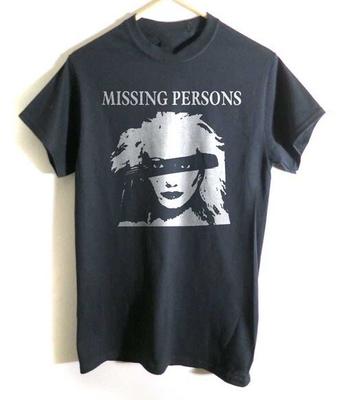 Vtg Missing Persons Band World Tour Cotton Black Full Size Unisex Shirt TU197
