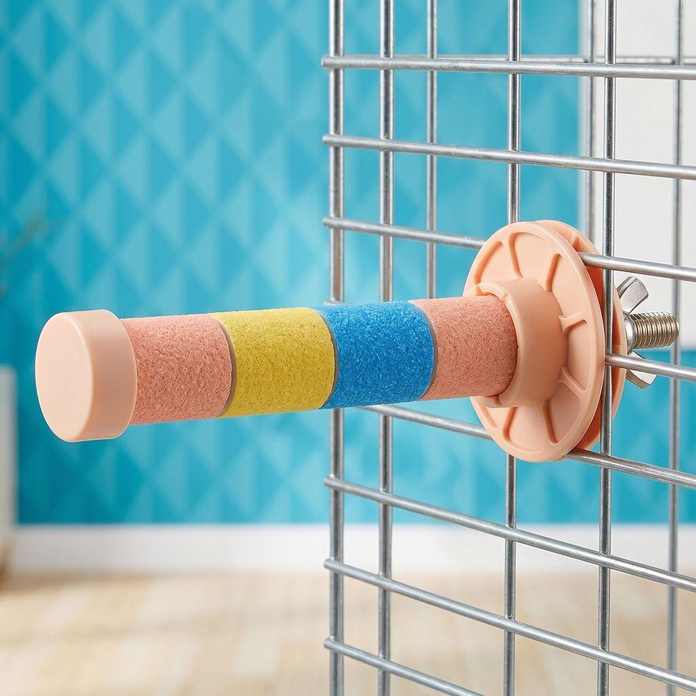 Wear-resistant Bird Teeth Chew Stick Frosted Perch Parrot Perching Station Bird Cage