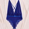 Spitzen-Patchwork-Netz-Bodysuit für Damen, Sexy
