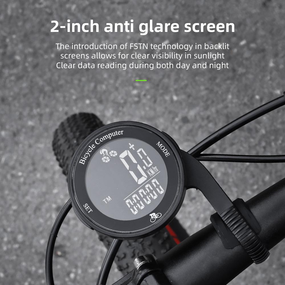Wireless Bike Computer Waterproof Bicycle Odometer Multi Functional LCD Screen Cycling Mountain Bike Speed Meter