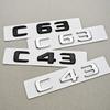 3D ABS Car Letters C43 C63 Logo Rear Trunk Badge Emblem Decals For Mercedes Benz AMG C43 C63 W205 W206 Car Sticker Accessories