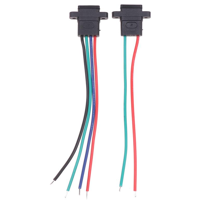 Hot Sale Type-C 2Pin 4Pin Welding Wire Female Waterproof Female Socket Rubber Ring Current Fast Charging port