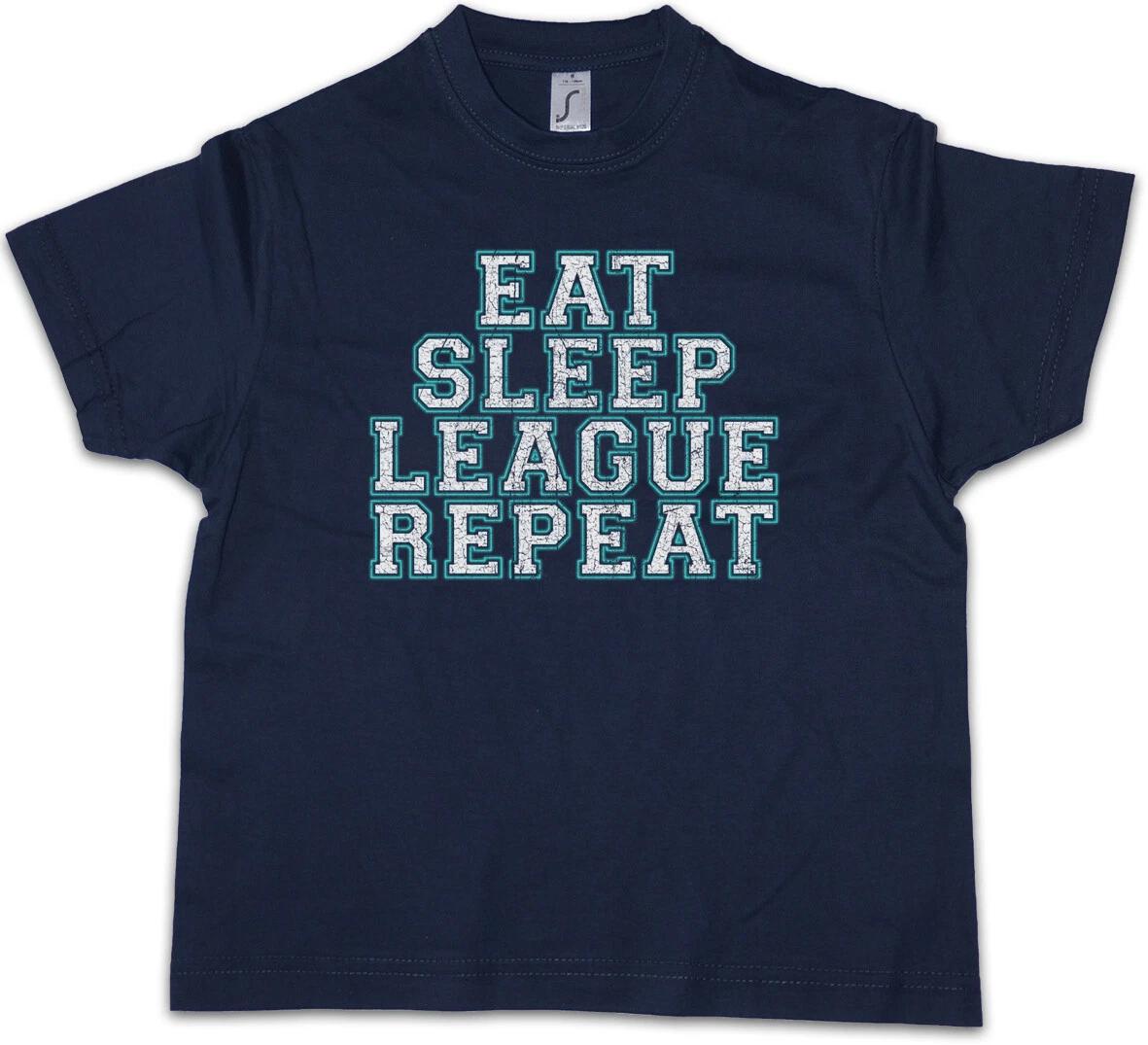 EAT SLEEP LEAGUE REPEAT Kids Boys kids boys T-Shirt of Gamer Gaming Fun Legends 100