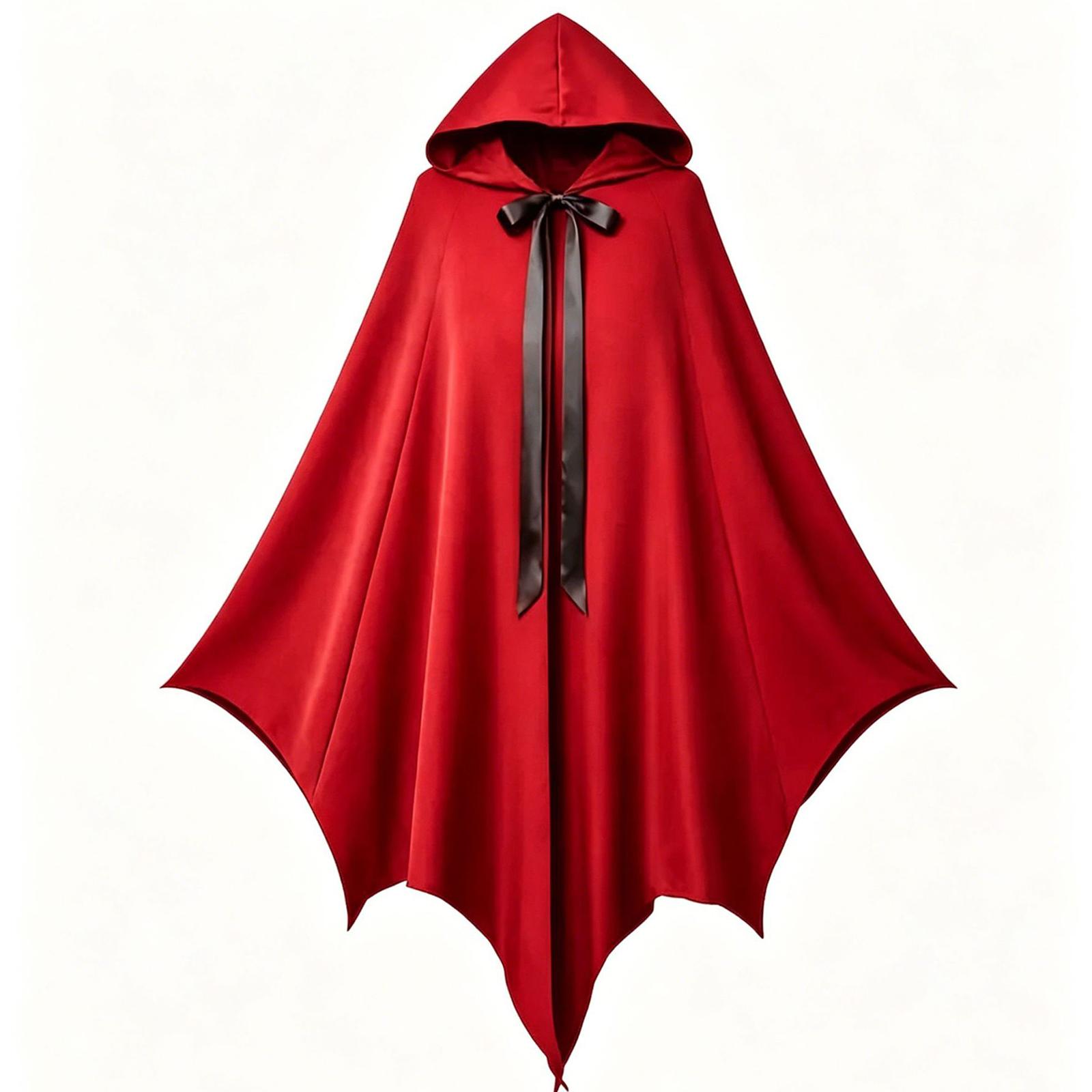 Pánský kostým ďábla na Halloween Dlouhý plášť pro párty Cosplay Dům One Size červená