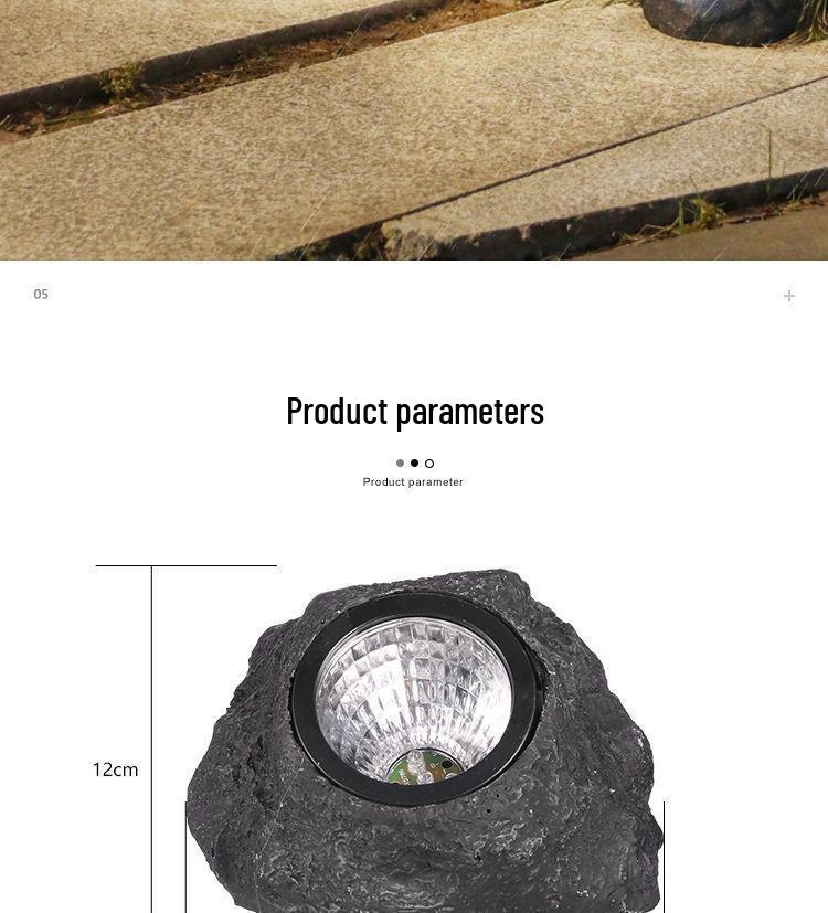 Solar LED Spotlight Outdoor Garden Lawn Decoration with Light Control
