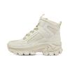 Street Blox Women Fabric Leather Shock Absorbing Wear Resistant Height Boost High Top Chunky Dad Sneakers Milky White 155260C-OFWT