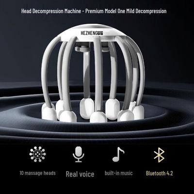 HEZHENG Octopus Head Massager with Bluetooth Speaker CN Plug (adapter Included)