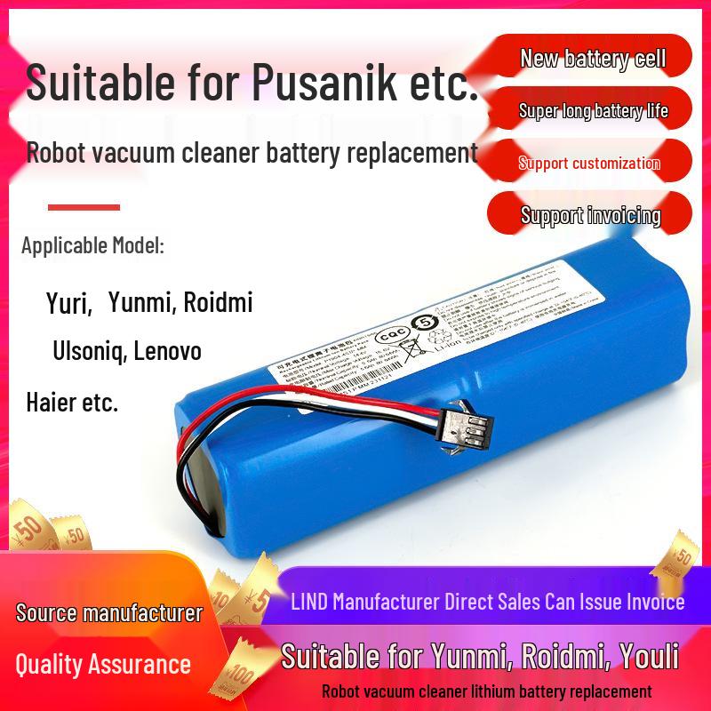 Compatible Battery for Li V980 PLUS MAX, Lenovo LR1, Proscenic M7, Roborock Sweeping Robots