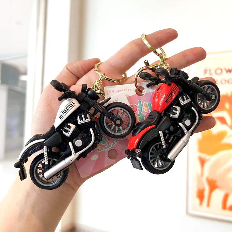 Adorable Cartoon Motorcycle Keychain Cute Alloy Toy For Students And Couples
