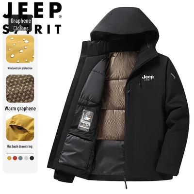 Męska zimowa kurtka puchowa z kapturem JEEP SPIRIT