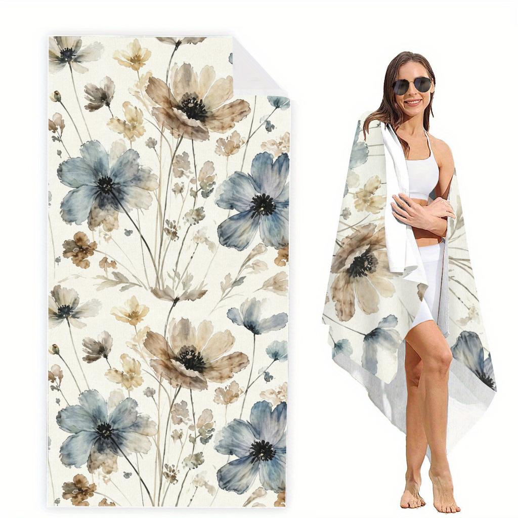 Multi-functional Polyester Beach Towel - Ideal for Swimming, Fitness, Camping, Yoga, Travel and Beach Activities