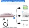 Wireless Mouse for MacBook Air, Laptop, Mac, iMac, and Desktop Computers (Pink)
