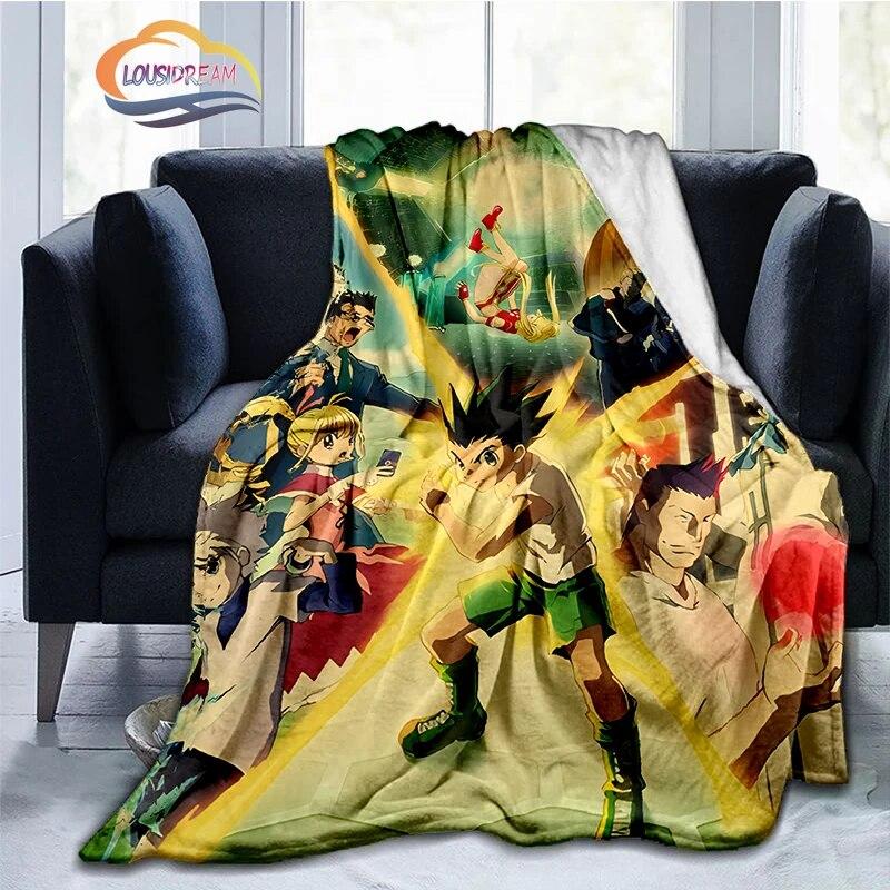 Trendy Japanese Anime Hunter x  Flannel Blanket3D Printed Coverlet Travel Camping for Adults and children Cashmere blanket