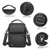 Jiamida Men's Genuine Leather Multi-Pocket Messenger Bag, Fits 7.9" iPad