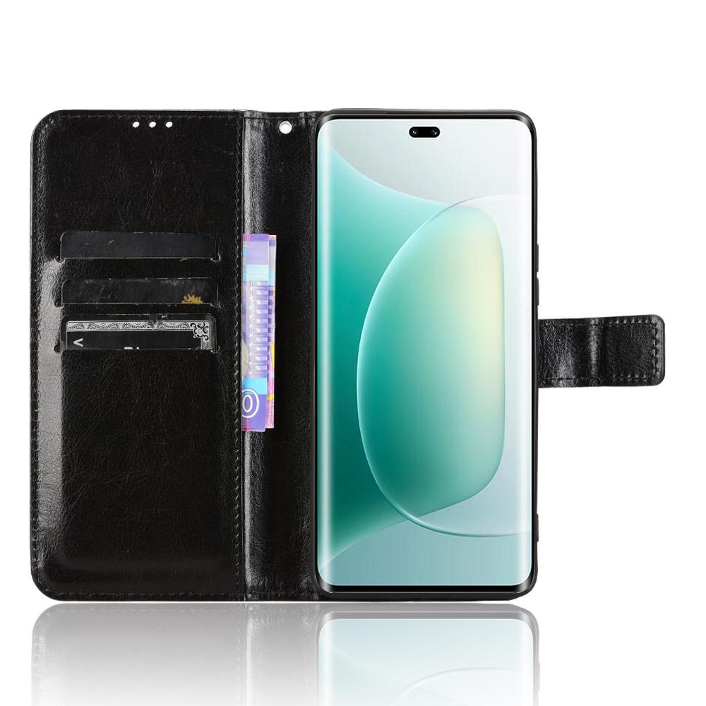 

For Honor 300 Pro/300 Ultra Case Crazy Horse Texture PU Leather Phone Wallet Cover Red