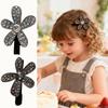 Sparkling Rhinestone Flower Hair Clip Beaded Flower Duckbill Clip Glitter Shiny Flower Hairpin Sparkling Braided Hair Clip