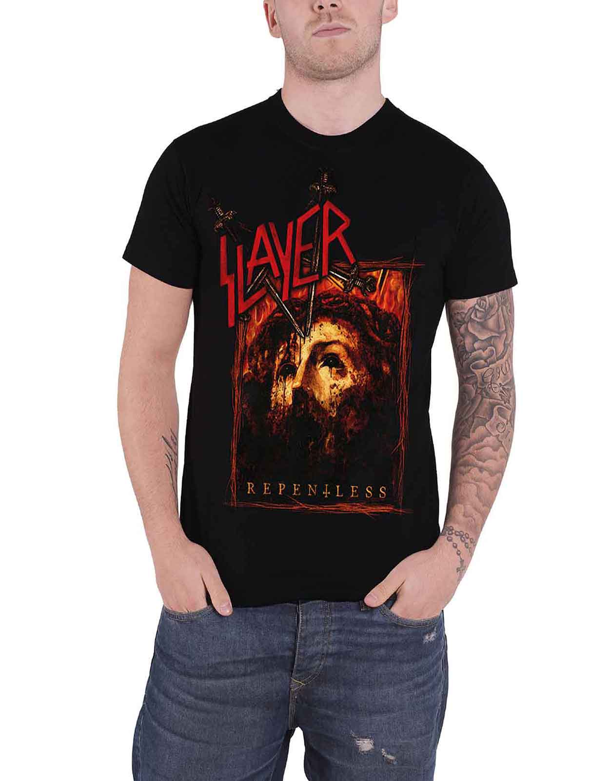 Slayer T Shirt Repentless cover band logo new mens black official XL