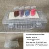 Glass Seed Bead Organizer: 64-Compartment Transparent DIY Jewelry Storage Box