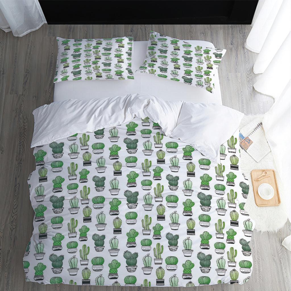 Bedding Collection 3D Plant Cactus Printing Bedclothes Duvet Cover With Pillowcases Comforter Cover King Queen Twin Home Textiles