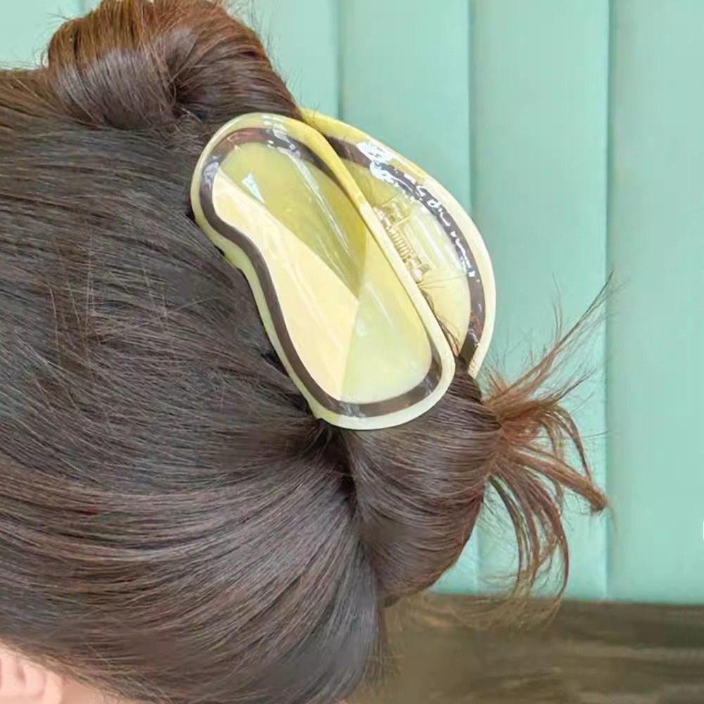 

Acetic Acid Acetate Shark Clip Patchwork Pee Hair Clip Creative Avocado Hair Claw Party