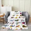 Cartoon-Flugzeug-Konzept digital bedruckte Polyester Schlafzimmer Samt Flanell Decke Vlies weiche Sofa-Abdeckdecken für Betten