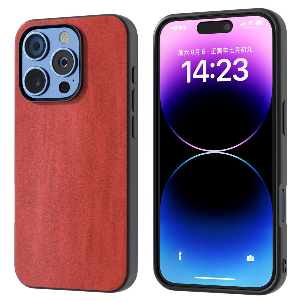 For iPhone 16 Pro Case Cowhide Texture PU+TPU+PC Protective Phone Cover