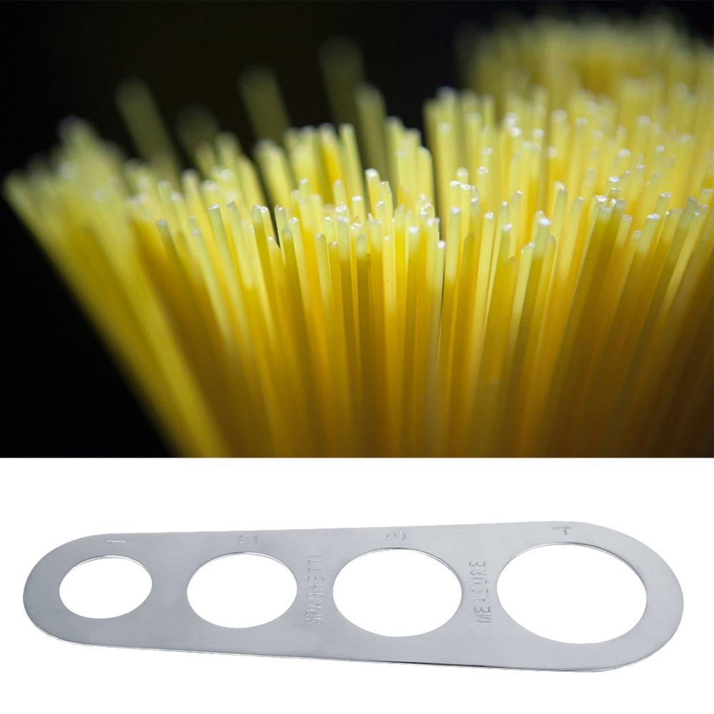 2 PCS Silver Spaghetti Measurer Stainless Steel Spaghetti Measure Ruler Meal Prep