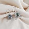Natural Moss Agate Gemstone 925 Sterling Silver Jewelry Handmade Earrings 1.86" EE-78-30