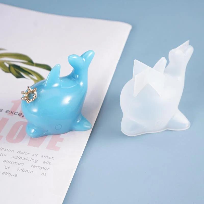 Creative Dolphin DIY Handmade Mold Animal Jewelry Decoration Silicone Mold Resin Jewelry Making Tool Cartoon Cute Ornament Mold