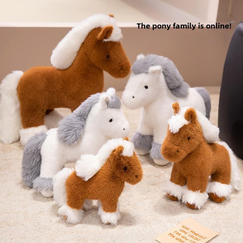 Pony Simulation Plush Toy Cute Soft Filling Doll Room Decoration Gift Festival