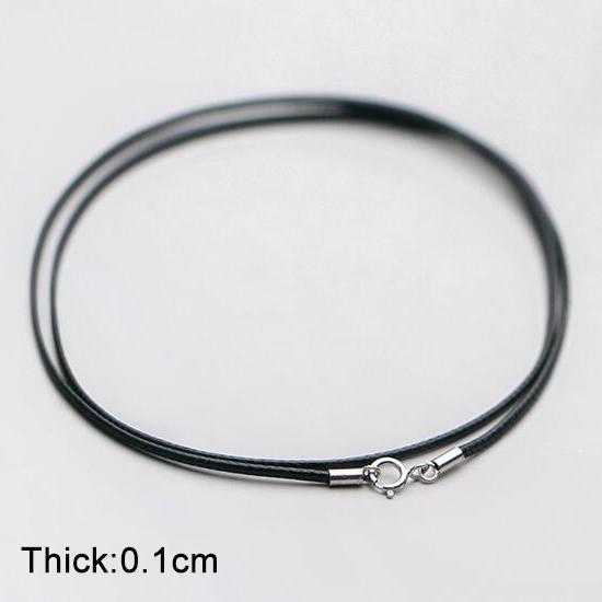 PONYKISS Real  Sterling Silver Black Leather Rope Choker Necklace For Women Classic Fine  Minimalist Bijoux