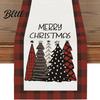 Coffee Table Runner Dining Tablecloth Ball Reindeer Xmas Tree Christmas Runner Print Seasonal Winter Holiday