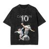 Captain Football Boy Tsubasa Woman Men Cotton Washed Hot Stamping Print T-Shirt Harajuku Tshirt Men's Summer Short Sleeve Tees8