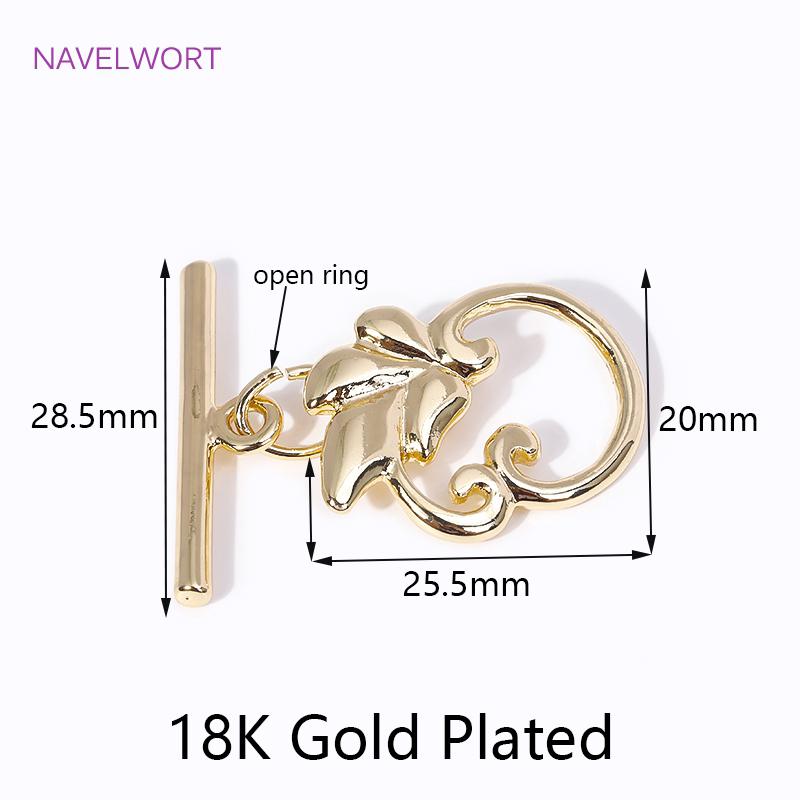 7 Types 18K Gold Plated Brass OT Clasps Bracelet/Necklace Connect Clasps For Jewelry Making Supplies DIY Crafts Accessories