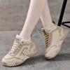 Winter Warm Fleece Sneakers Platform Dad Shoes High Top Single Shoes Board Shoes