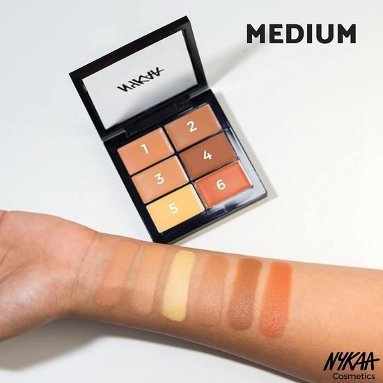 Nykaa Conceal and Correct Matte Palette Cream for Acne Prone Skin Medium 02
