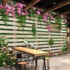 3D Fototapete Holzbrett Rosenblüten Wandmalereien Restaurant Café Wohnzimmer Hintergrund Wandpapier für Wände 3D