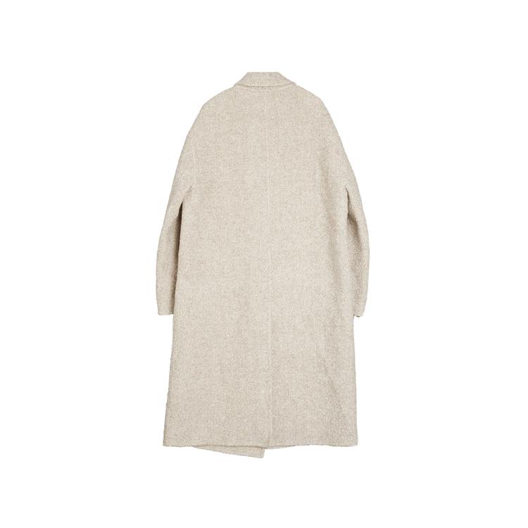 ELLE French Style Elegant Warm Mid-Length Solid Color Double-Breasted Coat Women Coats Beige EN49945