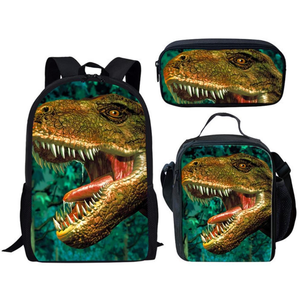 Jurassic Park Trendy Backpack European and American Retro Schoolbag Fourth Grade Bag Dinosaur Backpack