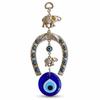 Ornamento Suspenso de Cavalo Turco de Prata Azul Olho Grego com Elefante para Entrada de Casa