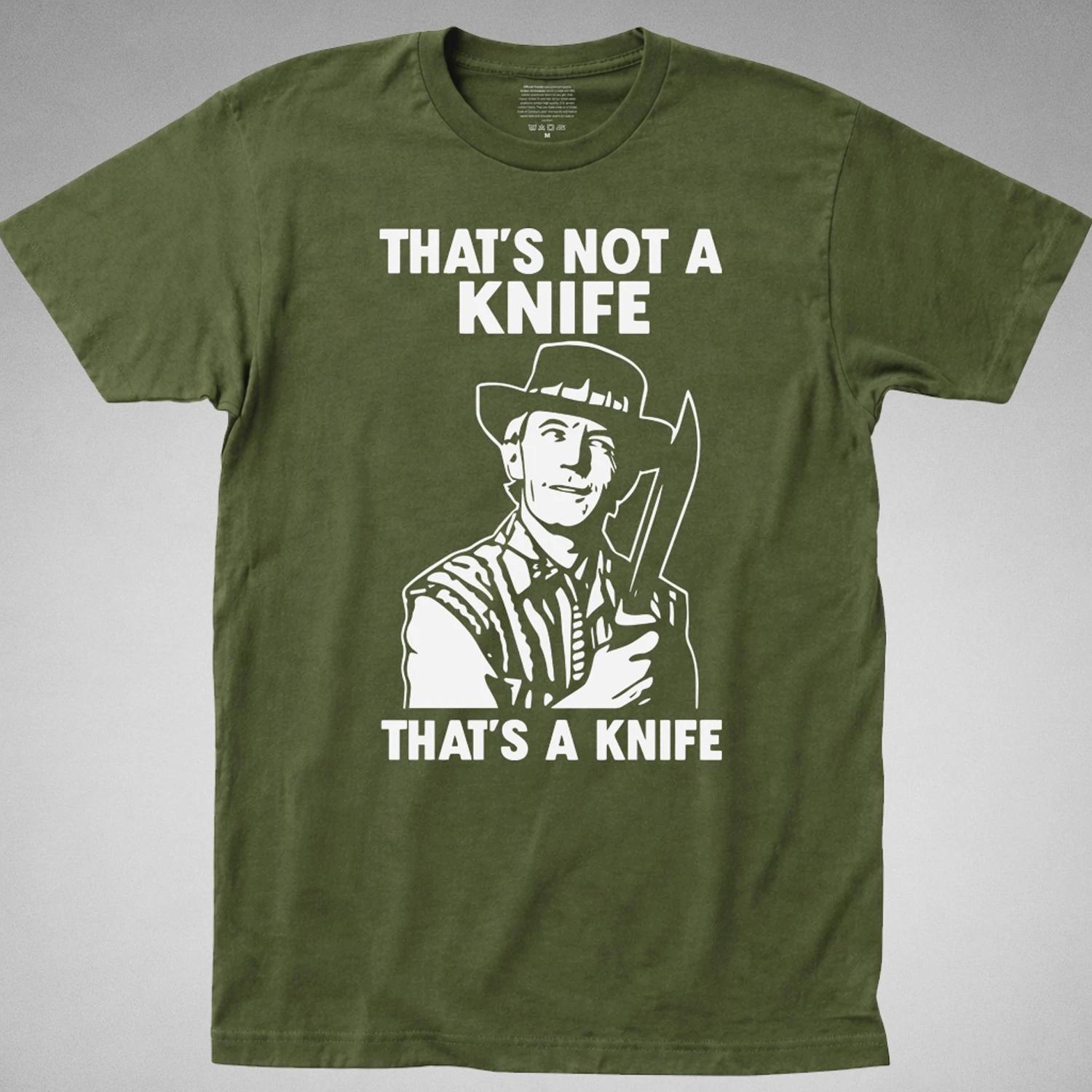 Crocodile Dundee T Shirt that s not a knife movie 2 80s mick Australia outback M