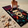 Vintage Barbershop Print Beach Towel, Super Soft Microfiber, Gift for Her/Him, Birthday, for Pool, Beach, Travel, Home Decor Fan gifts
