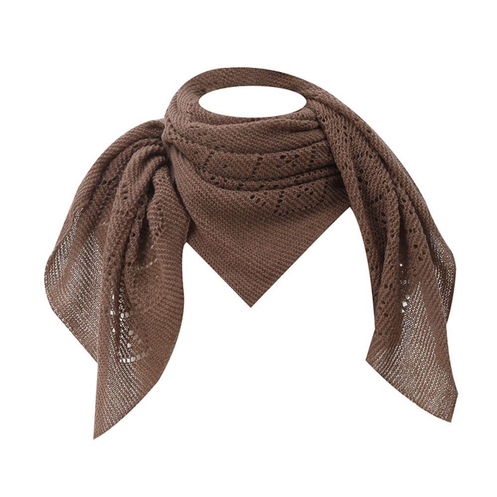 Luxury Soft Knitted Scarves Hollow-out Elegant Large Square Scarf Shawl Wraps Women Fashion