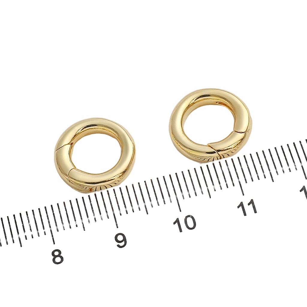 [13mm] Round Spring Buckle Gold-Plated Ring Buckle Jewelry Buckle Keychain DIY Handmade 1pc