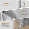 Bypass Sliding Door Hardware 48", Bypass Wardrobe Closet Door Track Set, Smoothly and Quietly, for 2 Door System