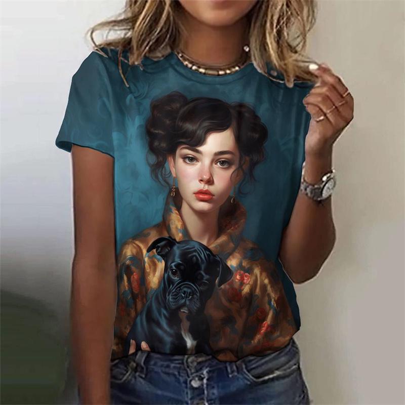 

Cartoon Girl Graphic 3D Print Women s T-Shirts Summer O-Neck Short Sleeve T Shirt Y2k Harajuku Tees Casual Tops Female Clothing S