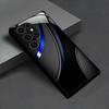 Black blue curved glass phone case for Samsung Galaxy S26 S25 S24 S23 S21 S20 fe/plus/ultra anti fingerprint and dustproof