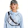 Customizable Transparent PVC Crossbody Bag for Women: Waterproof, with Logo, Ideal for Outdoor Sports & Beach.