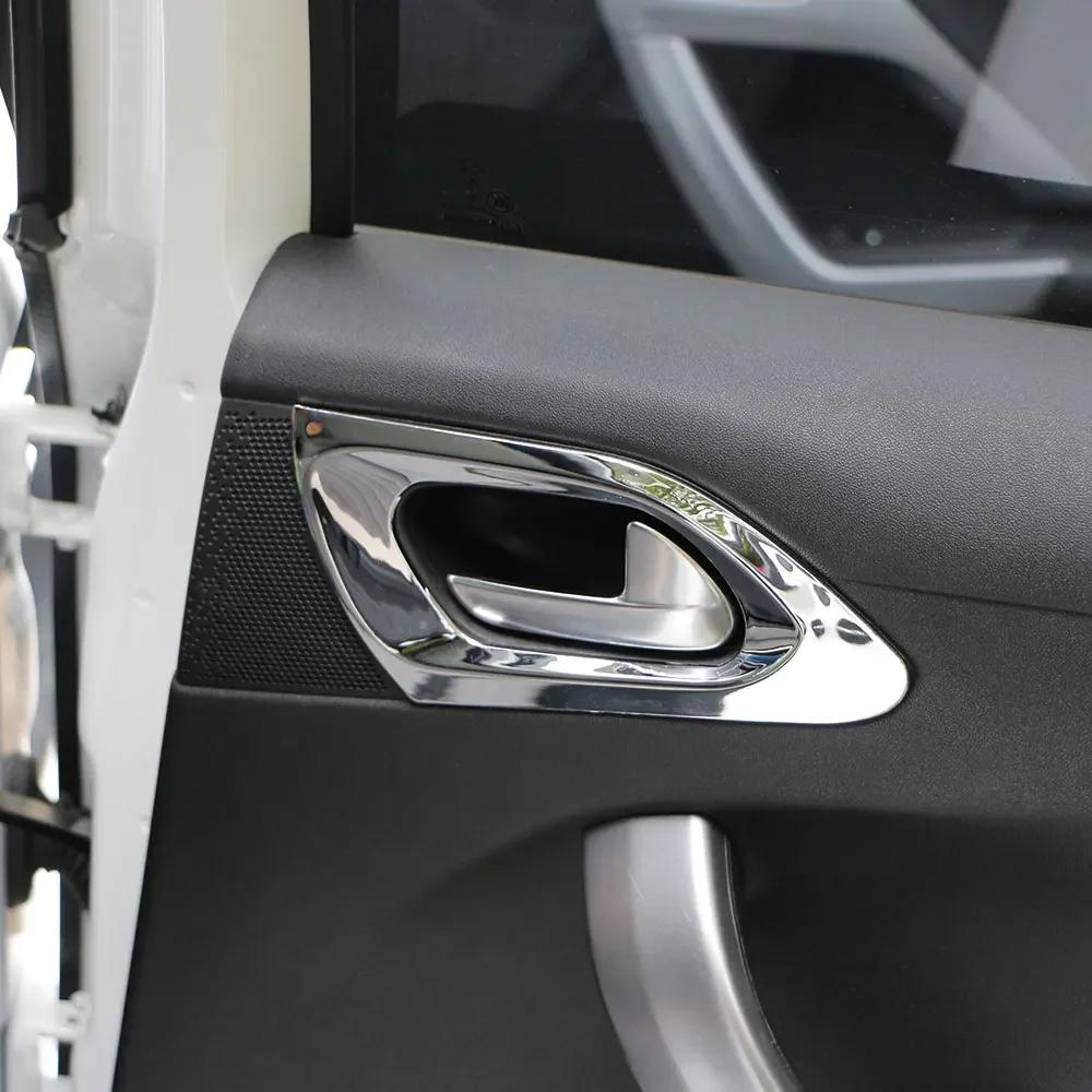 4Pcs/Set Inner Door Handle Cover Protection Trim Sticker for Peugeot 2008 2014 2015 2016 2017 2018 Accessories