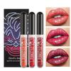 Halloween Three-piece Sequin Lip Glaze Box Non-stick Cup Lipsticks Glitter Pearl Stage Lip Gloss Set Is Perfect for Parties